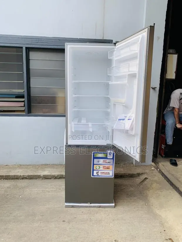 Available Now Grey Double Door Fridge Nasco NASD2-36 With Dispenser · Photo 1