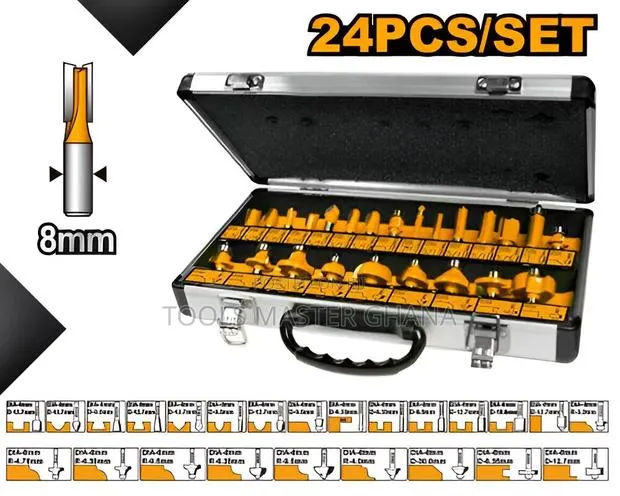 24 Pcs Router Bits Set - Akrt24081 · Photo 1