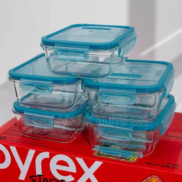 5 Set Borosilicate Glass Meal Prep/ Storage Bowls · Photo 1