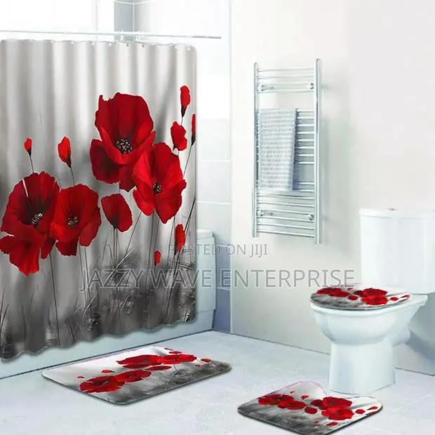 4 in 1 Bathroom Curtains and Doormat · Photo 1