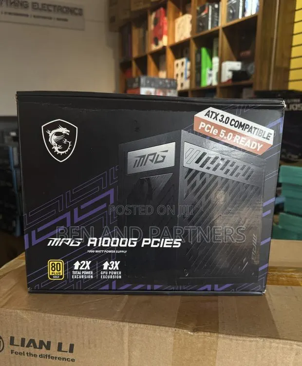 MSI MPG A1000G 1000w, Gaming Power Supply 80 Plus Gold · Photo 1