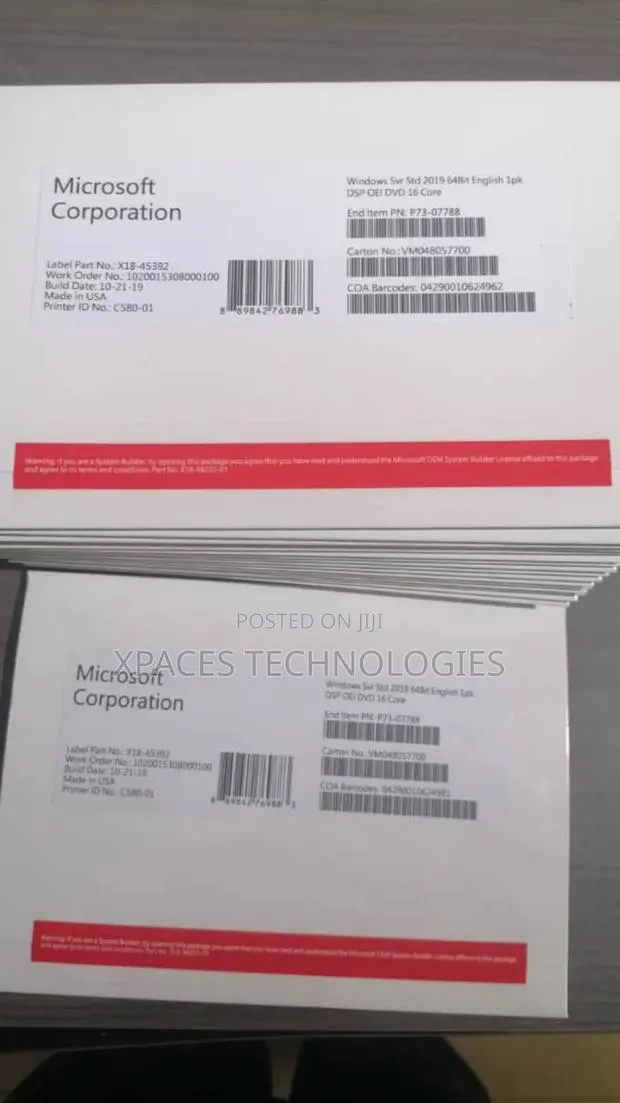 Windows Server 2019 64bit English 1pk DSP OEI DVD 16 Core · Photo 1