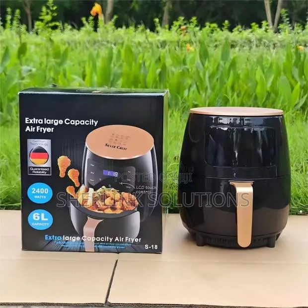 SILVER CREST Extra Large Capacity Smoke-Free Airfryer - 6L Black · Photo 1