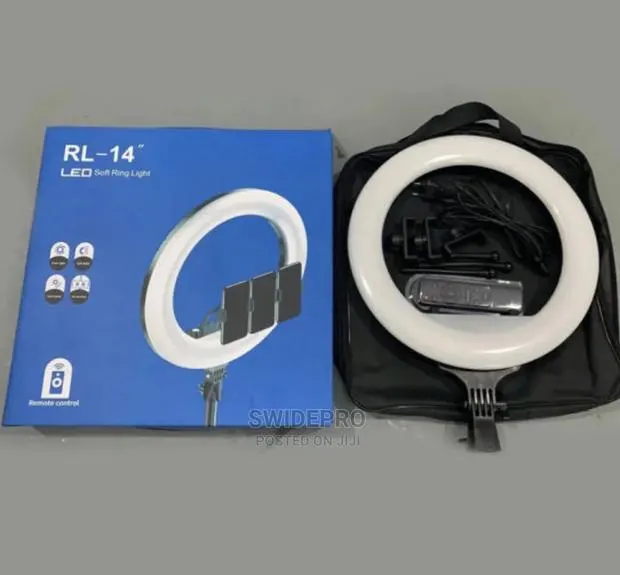 14 Inches Ring Light With Stand, Bag and Remote · Photo 1