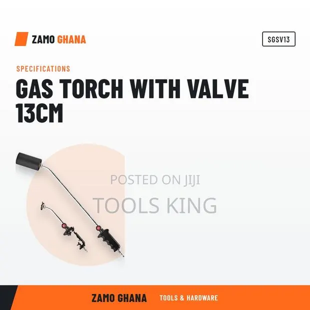 Gas Torch With Valve 13Cm - SGSV13 · Photo 1