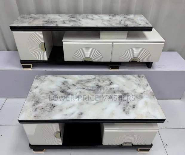 Elegant Marble Tv Stand and Center Table · Photo 1