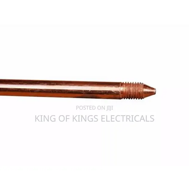 Copper Bonded Earth Rod With Accessories –6 Feet Heavy Duty Grounding · Photo 1