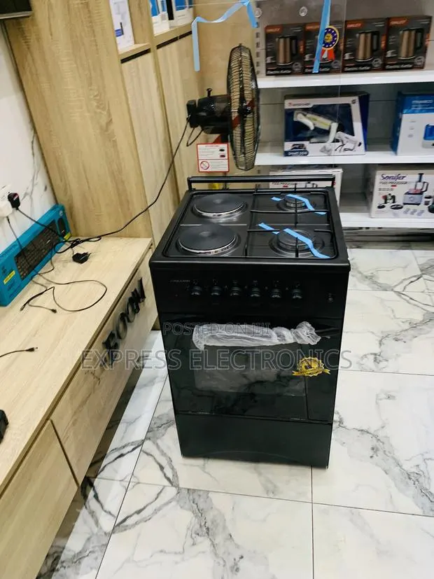 2-2 Gas Cooker Electric Oven Blavk Volcano 50/50 · Photo 1