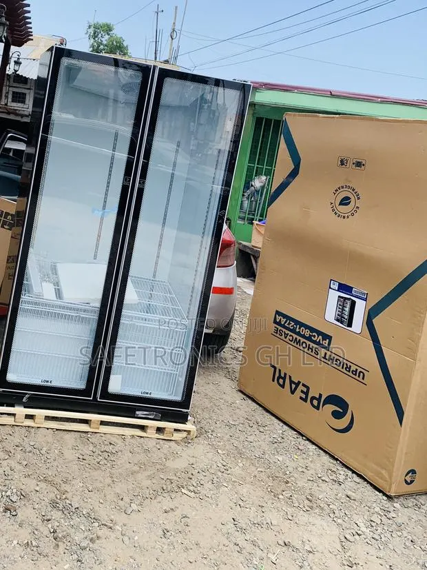 New Best PVC-801-27AA Pearl 690-Liter Double-Door Glass Display Fridge · Photo 1