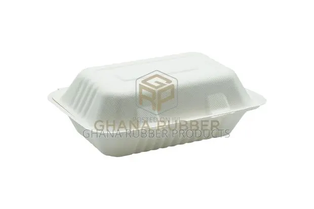 Bagasse Clamshell Boxes 9" X 6" (250pcs) · Photo 1