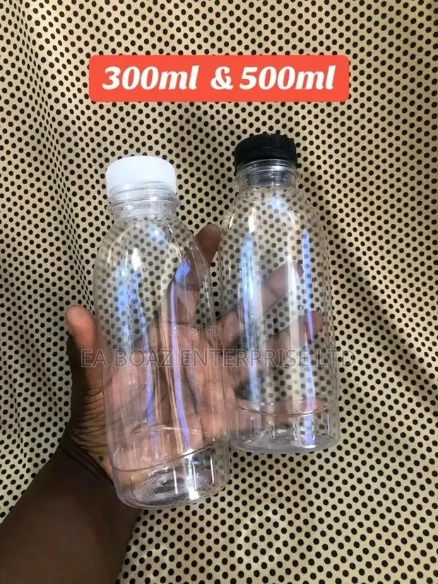 Plastic Juices / Water Empty Transparent Round Bottle With Cap 100pack · Photo 1