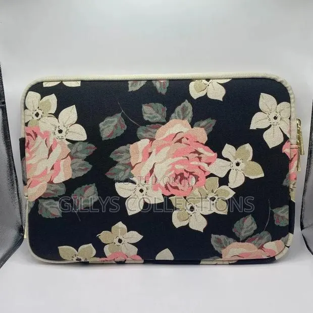 13 Inch Laptop Sleeve "Black Rose" Vintage Floral Pattern Bag · Photo 3