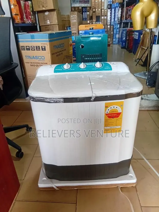 Nasco 5kg Twin Tub Washer – Quick and Clean Wash · Photo 1