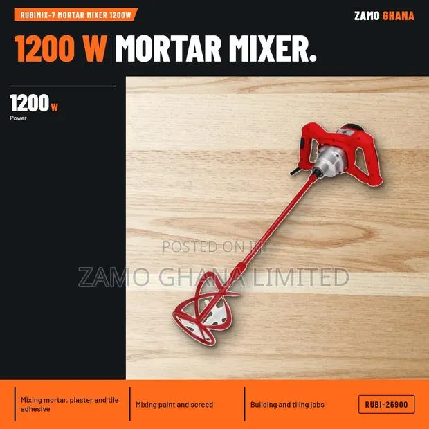 Rubimix-7 Mortar Mixer 1200W - RUBI-26900 · Photo 1