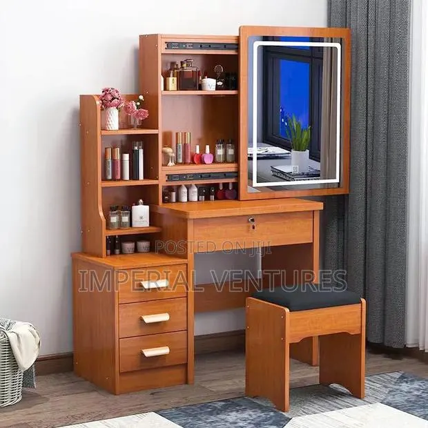 Coffee Colour Dresser With Led Light and Sections · Photo 1