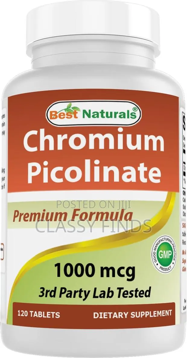 Best Naturals Chromium Picolinate 1000 MCG 120 Tablets · Photo 1