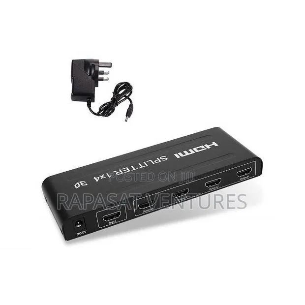 4 Port Hdmi Splitter 1x4 With Power Adapter · Photo 1