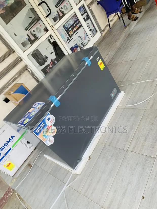 Ultra Sleek Grey Single Door Chest Freezer 288l Nasco · Photo 1