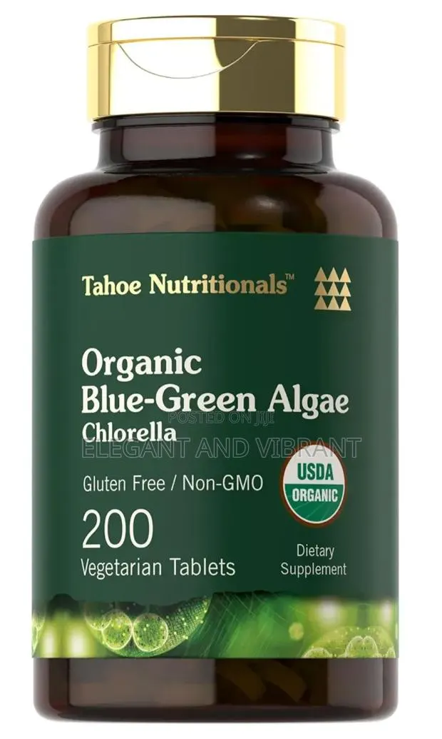 Chlorella Tablets | 200 Count | 250 Mg | Organic Blue Green Algae · Photo 1