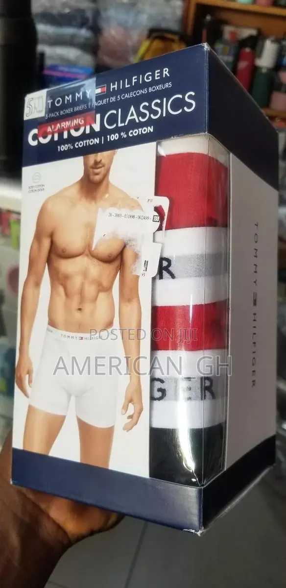 Original 100% Cotton Tommy Hilfiger Boxer Briefs, 5pcs (M/L) · Photo 1