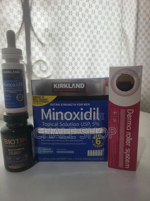 3 in 1 Hair Beard Fast Regrowth Combo Pack, +Roller, · Photo 1