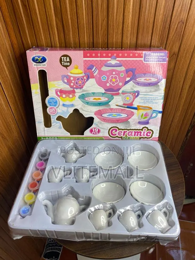 Xingxing Yuan Diy Painting Ceramic Tea Set, A 19-piece Kit · Photo 1