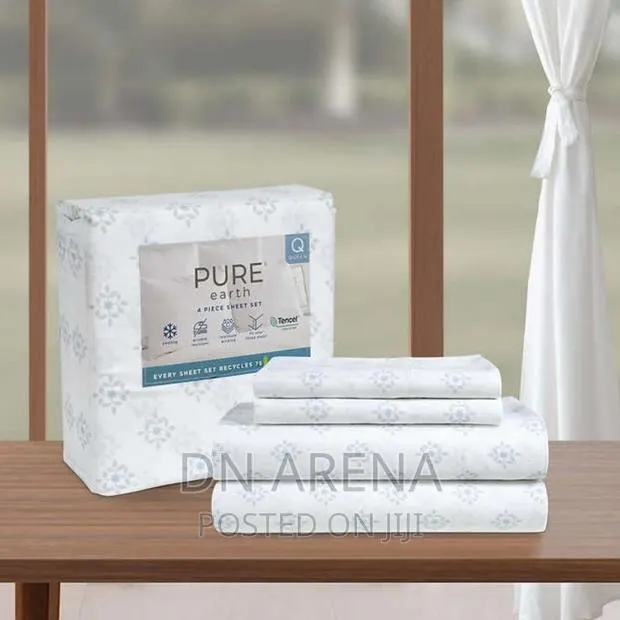 300 Count Pure Earth Tencel Blend 4-Piece Sheetsetking Size · Photo 1