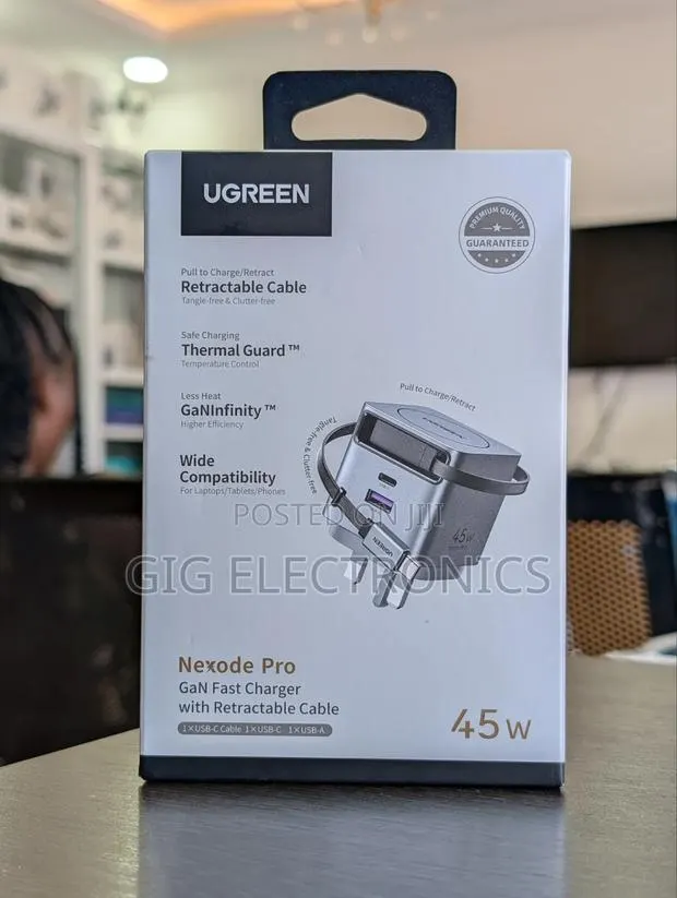 Ugreen 45W Nexode Pro GaN (USB-A + Type-C) Fast Charger Cable · Photo 1
