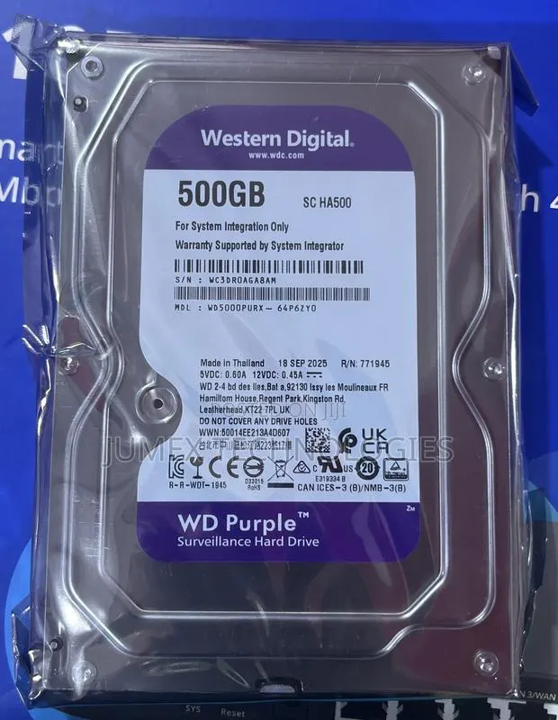 500gb Surveillance HDD Western Digital Hard Drive Wd Purple · Photo 1