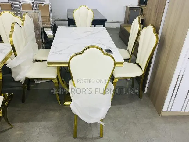 Quality Modern Glossy Finishing Marble Dining Set · Photo 1
