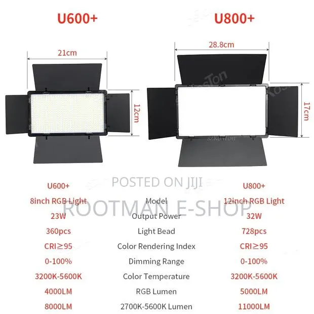 Professional Studio LED Light KIT Varicolo: Pro LED U800 · Photo 4