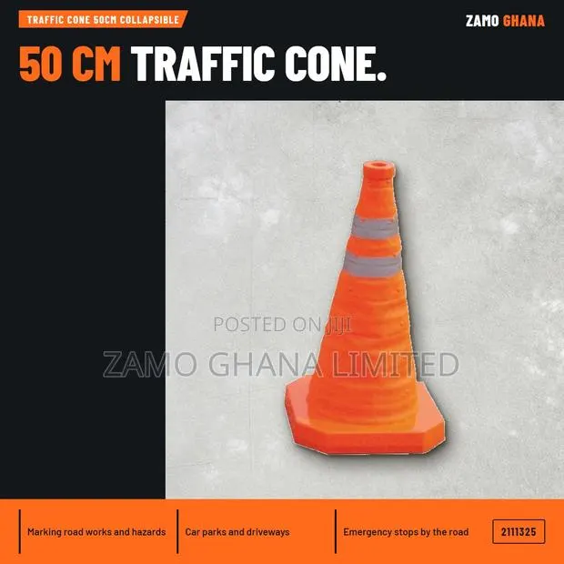 Traffic Cone 50Cm Collapsible - · Photo 1
