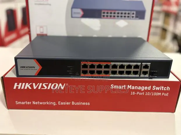 16 Port Fast Ethernet Smart POE Switch -DS-3E1318P-EI · Photo 1