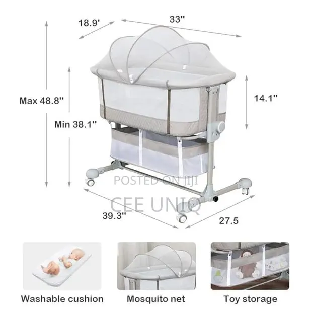 Baby Bed Side Crib With Storage Basket · Photo 1