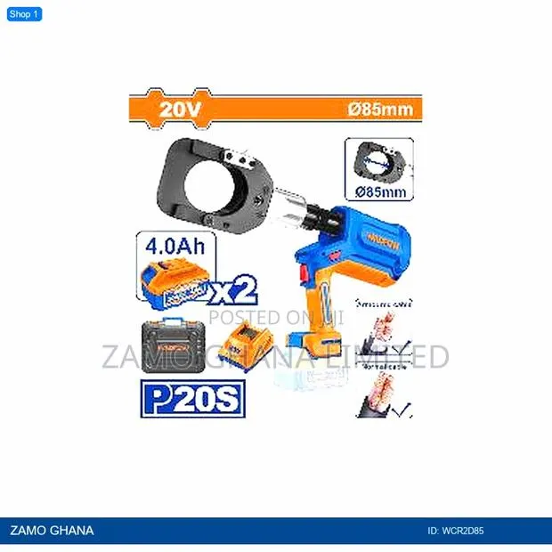 Cordless Hydraulic Cable Cutter - Wcr2d85 · Photo 1