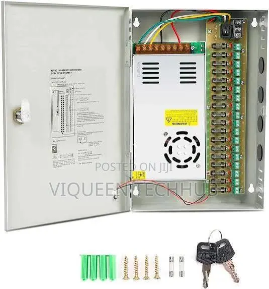 CCTV Power Supply 12v 30a + Case + Battery · Photo 1