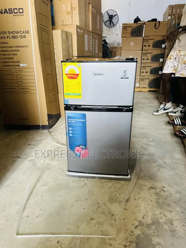 Doubke Door Fridge Midea Table Top Dark Grey · Photo 1