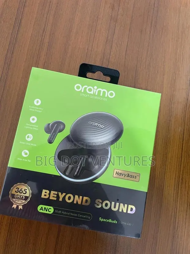 Oraimo Spacebuds Wireless Bluetooth Hybrid Anc Cancellation - Black · Photo 1
