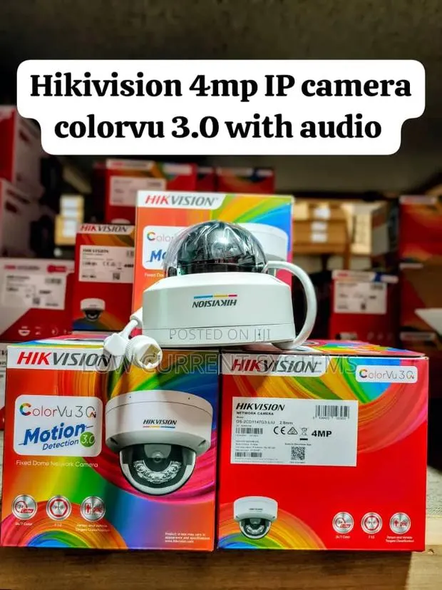 Hikivision 4mp Ip Colorvu Camera With Audio Network Ds-2cd1047g3-Liu · Photo 1