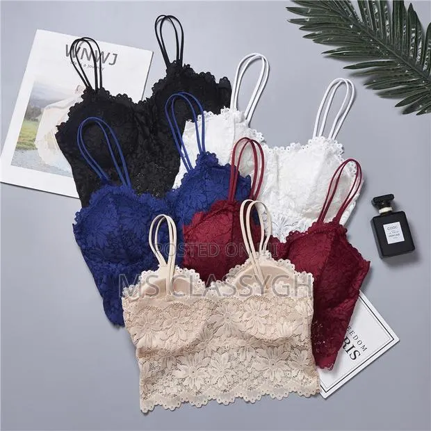 Women Push Up Lace Bra Crop Top Padded Elastic Bralette · Photo 1