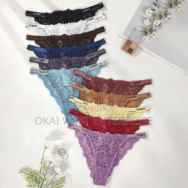 Elegant Floral Lace Thong 3pieces - Comfort Meets Chic Style · Photo 1