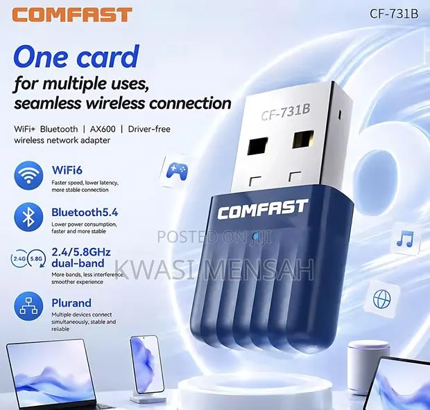 USB WiFi6 Wireless and Bluetooth 5.4 Adapter · Photo 1