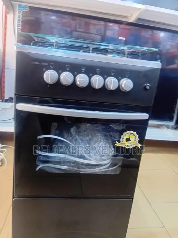 Volcano 4 Burner Glass Gas Cooker – Durable, Stylish Efficient · Photo 1