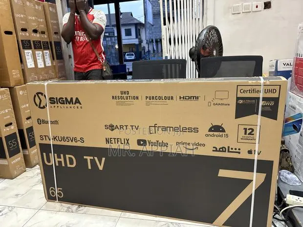Fresh in Box Sigma Sig-Ku65v6-S 65” Uhd Smart Android Tv(Black) · Photo 1