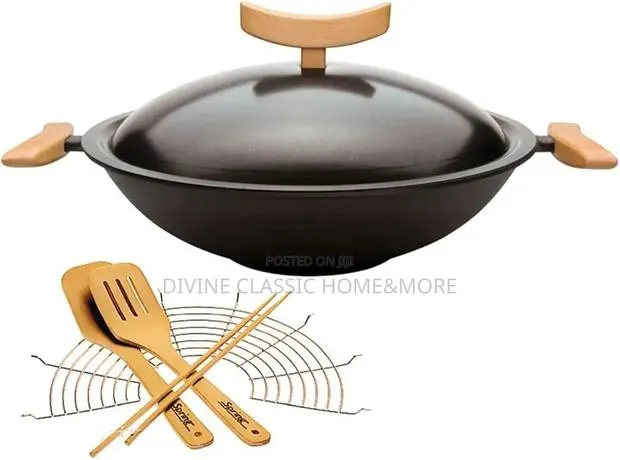 Spring Cast Iron Wok Set 35 Cm · Photo 1