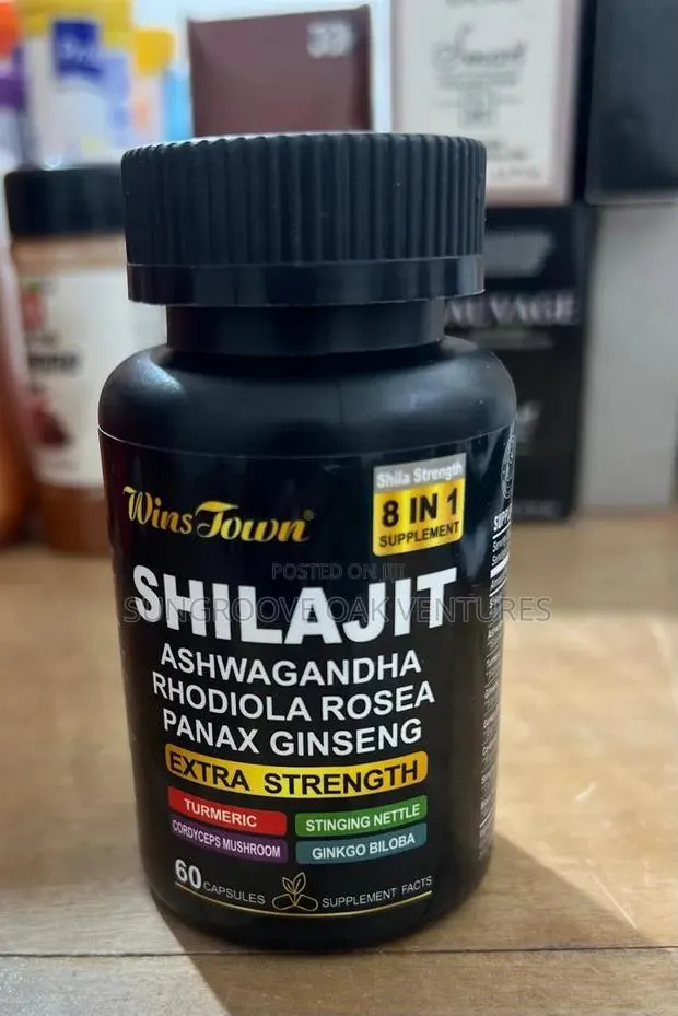 Shilajit Ashwagandha Rhodiola Roses Panax and Ginseng Capsules 60 Caps · Photo 1