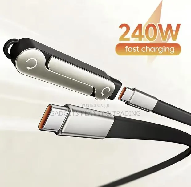 240w Fast Charging Usb C to Type C Cable With Detachable Phone Stand · Photo 1