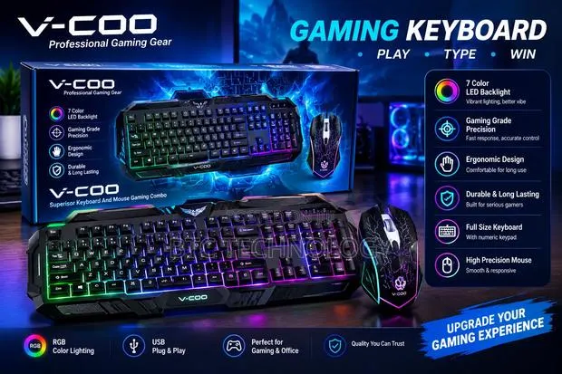 V-100 Backlight Gaming Xblaster Sytle Showing Performance Charm. · Photo 1