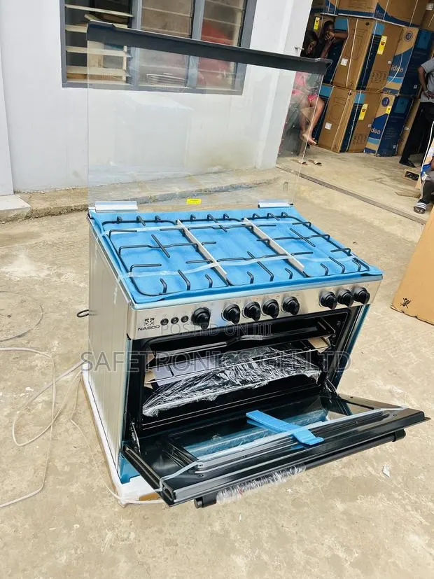 Lastest Grey Nasco 5 Burner Gas Cooker With Grill 90x60cm · Photo 1