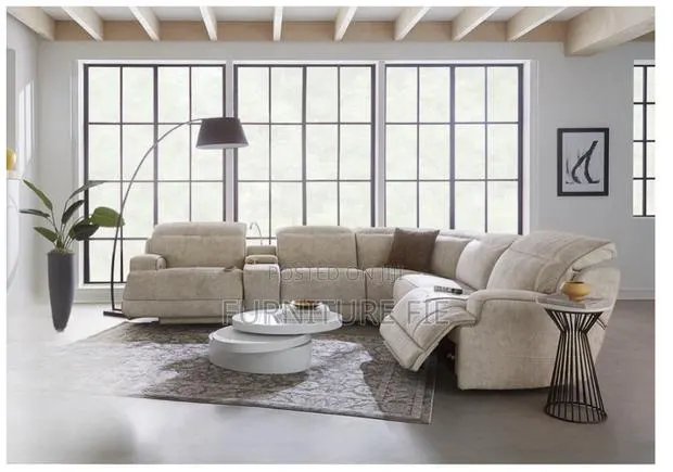Sebaston 6pcs Fabric Living Room Sectional With Recliners · Photo 1